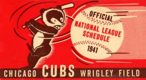 1941 Chicago Cubs Schedule Art